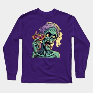 Zombie Pizza Lover Long Sleeve T-Shirt